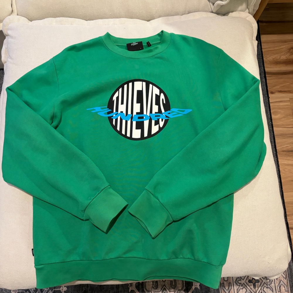 Men’s 100 Thieves Green Crewneck Sweater
